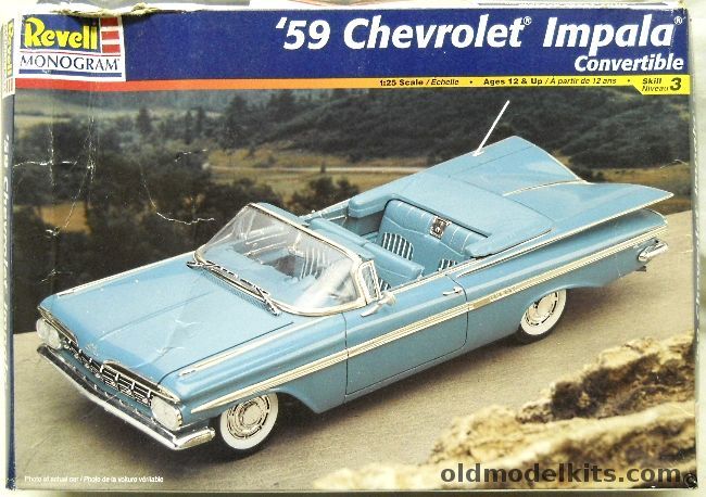 Monogram 1/24 1959 Chevrolet Impala Convertible, 85-2437 plastic model kit